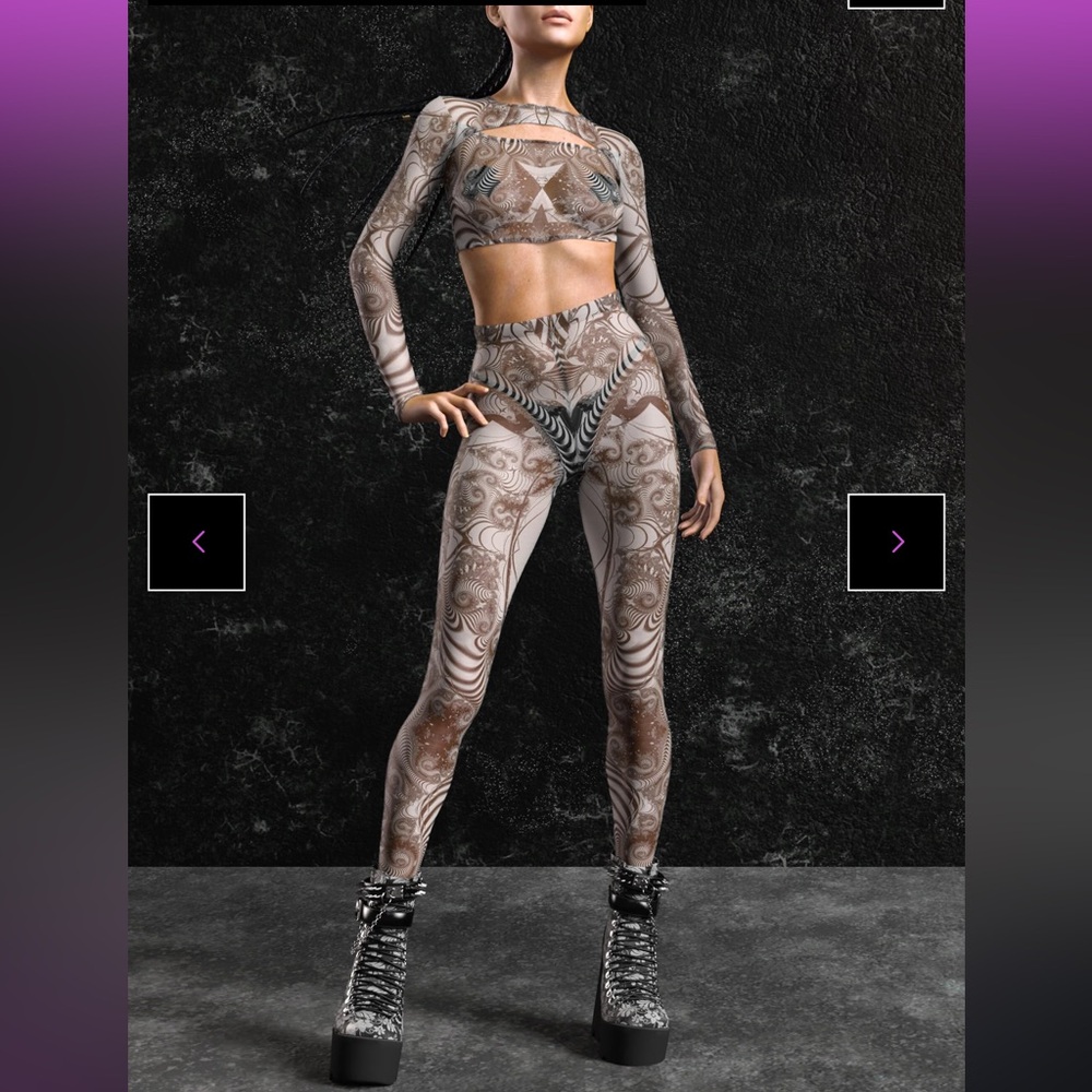 Candy Catz rave set size S never worn- SOLD